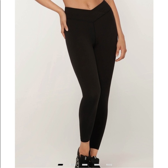 Lorna Jane High Rise 7/8 Length Leggings High rise waist Capri Crop Black Small - Picture 1 of 10